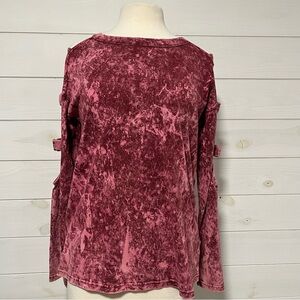 ODDI Maroon Acid Wash Blouse